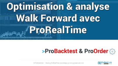 Analyse Walk Forward avec ProRealTime